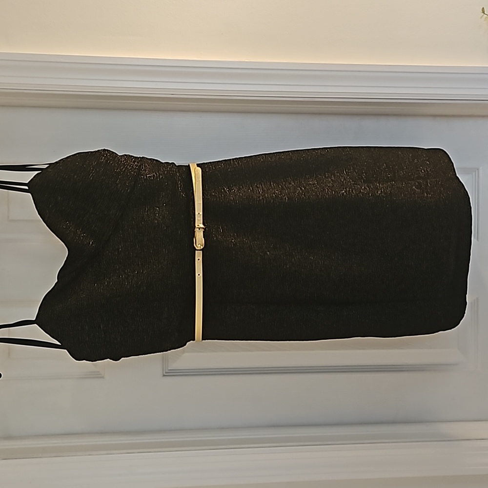 Black/gold shimmer cocktail dress, XL